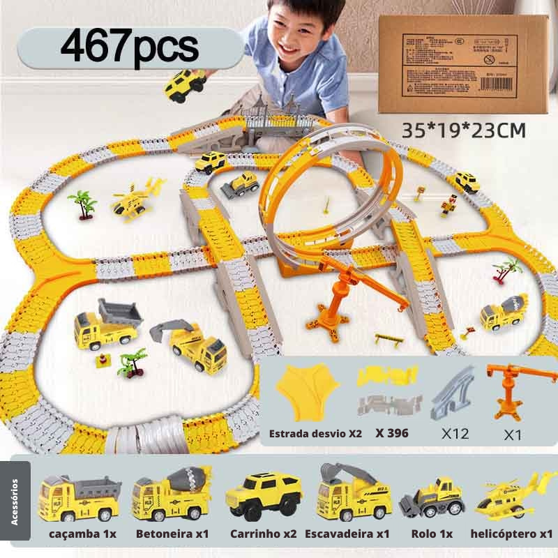 Brinquedo de Pista Elétrica Motorizada e Interativa para Crianças