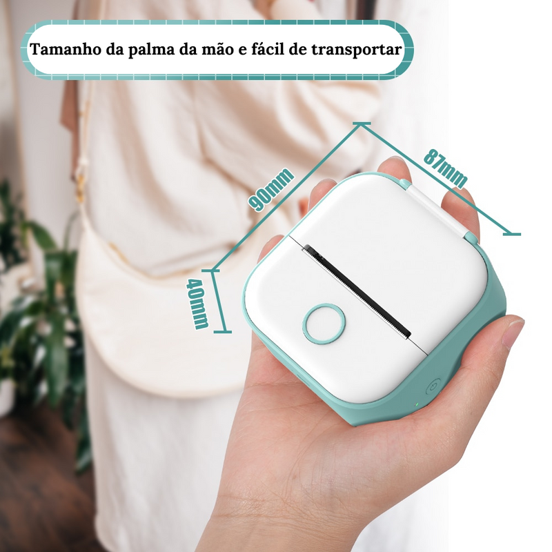 Mini Impressora Portátil de Bolso Sem Fio